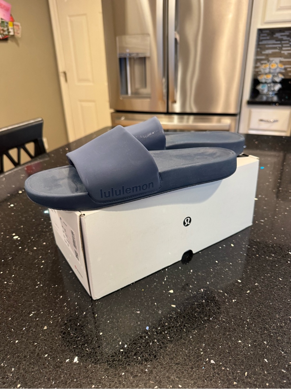lululemon Men's  Blue Slide Sandals